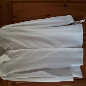 Claudia Richards NWT White blouse with glitter embellishments size 16